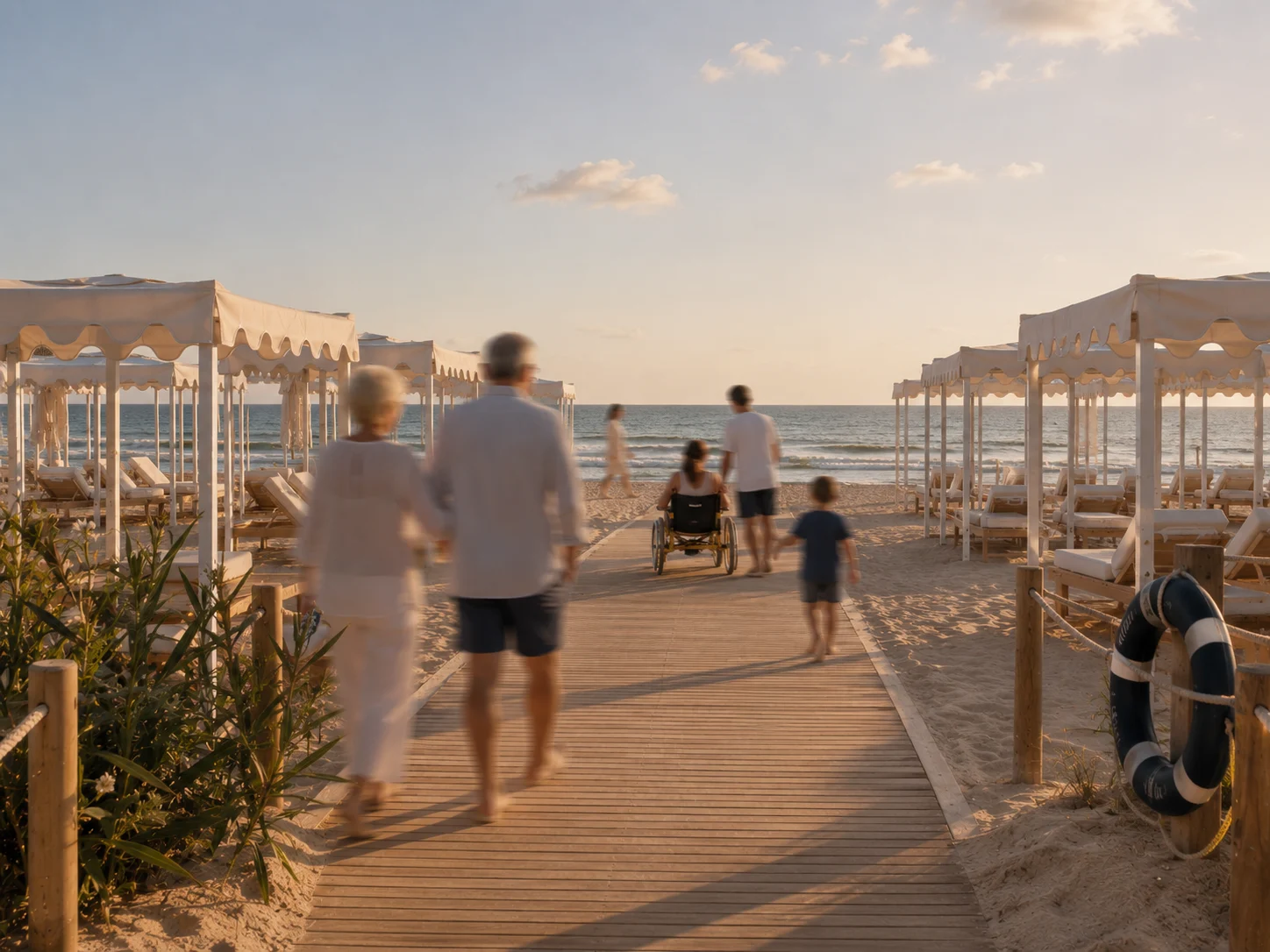 Percorsi e servizi accessibili sulla spiaggia Lunora